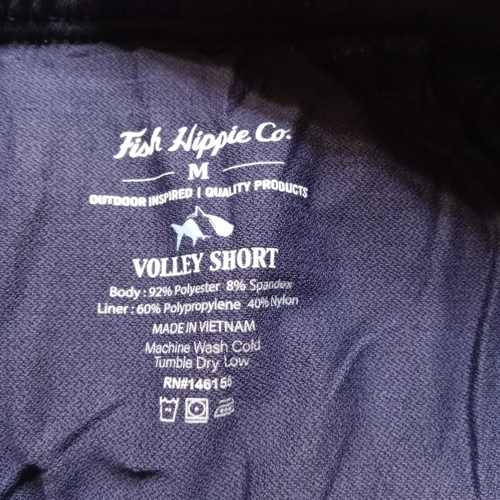 Fish Hippie Volley Short Men's Board Shorts Trunks Lined Drawstring Size Medium - Picture 3 of 8
